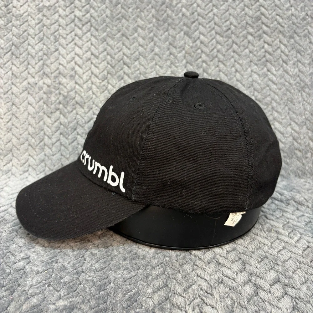 Crumbl Cookies Black Dad Hat Adjustable Strapback Baseball Cap Logo Promo
